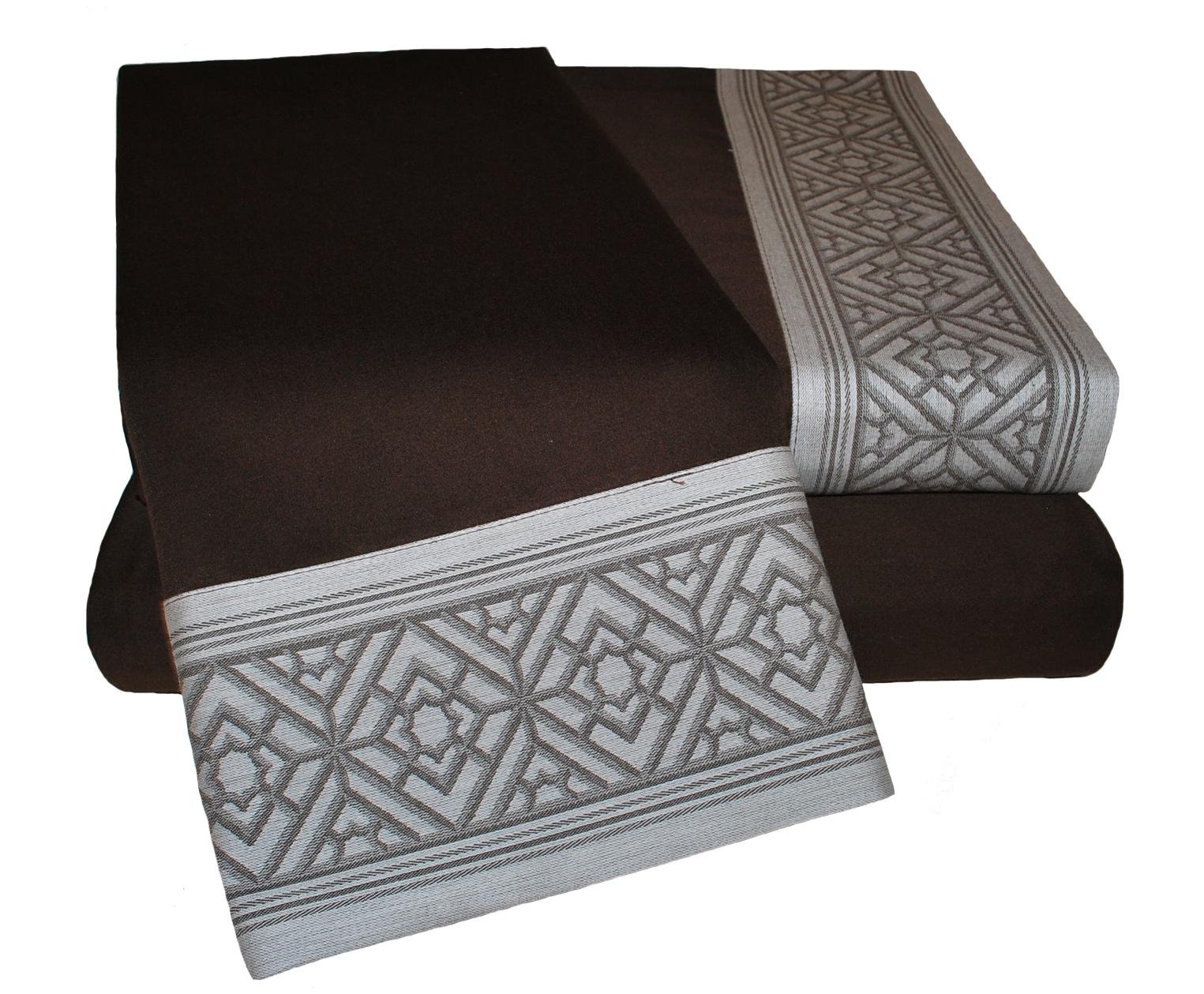 Parure de lit en coton peigné fini les draps rêches avec le tissage 400 fils moka