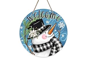 Welcome Winter Snowman Door Hanger