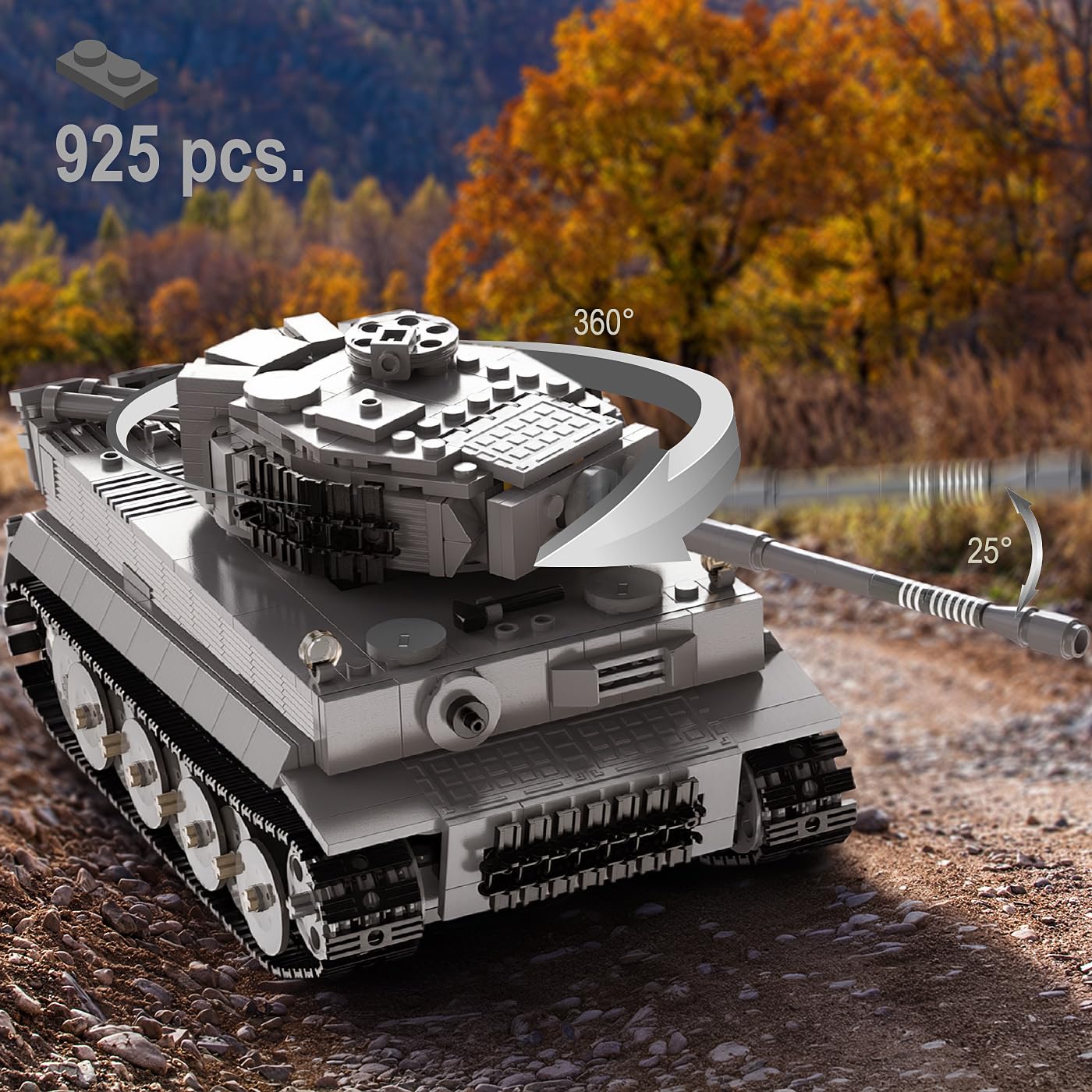 JAMARA 402894 Cada Panzer Tiger 1:35 2,4 GHz Bricks - Juego de Bloques de construcción de Bloques de construcción, Juguetes para niños a Partir de 8 años, Idea de Regalo para niños, diseño detallado