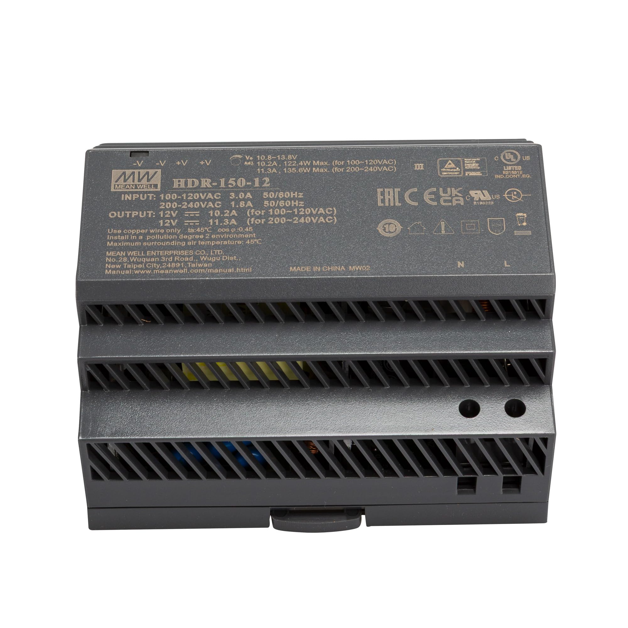 Mean Well HDR-150-12 zasilacz do szyny montażowej (DIN-Rail) 12 V/DC 135,6 W 1 x