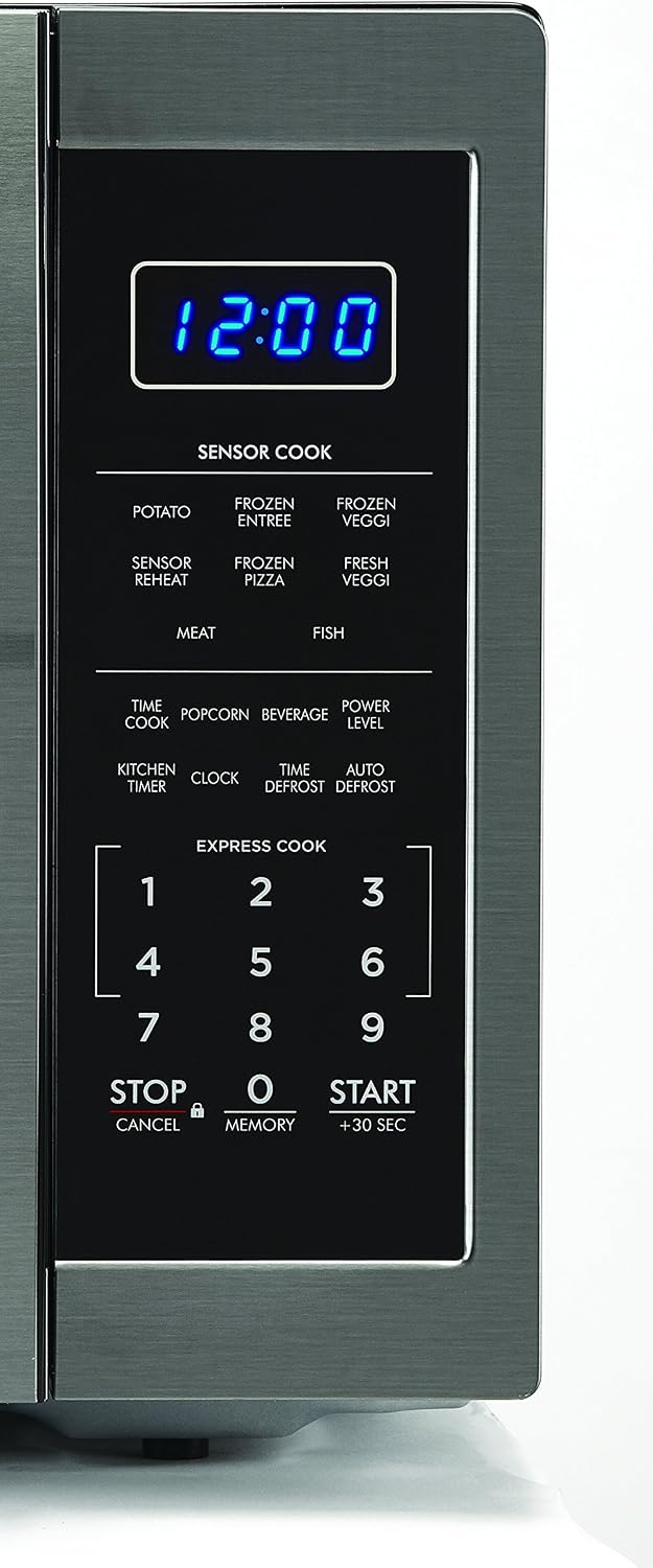 SHARP ZSMC1452CH 1,100 Watt Countertop Microwave Oven, Cubic Foot, Black Stainless Steel, 1.4 CuFt