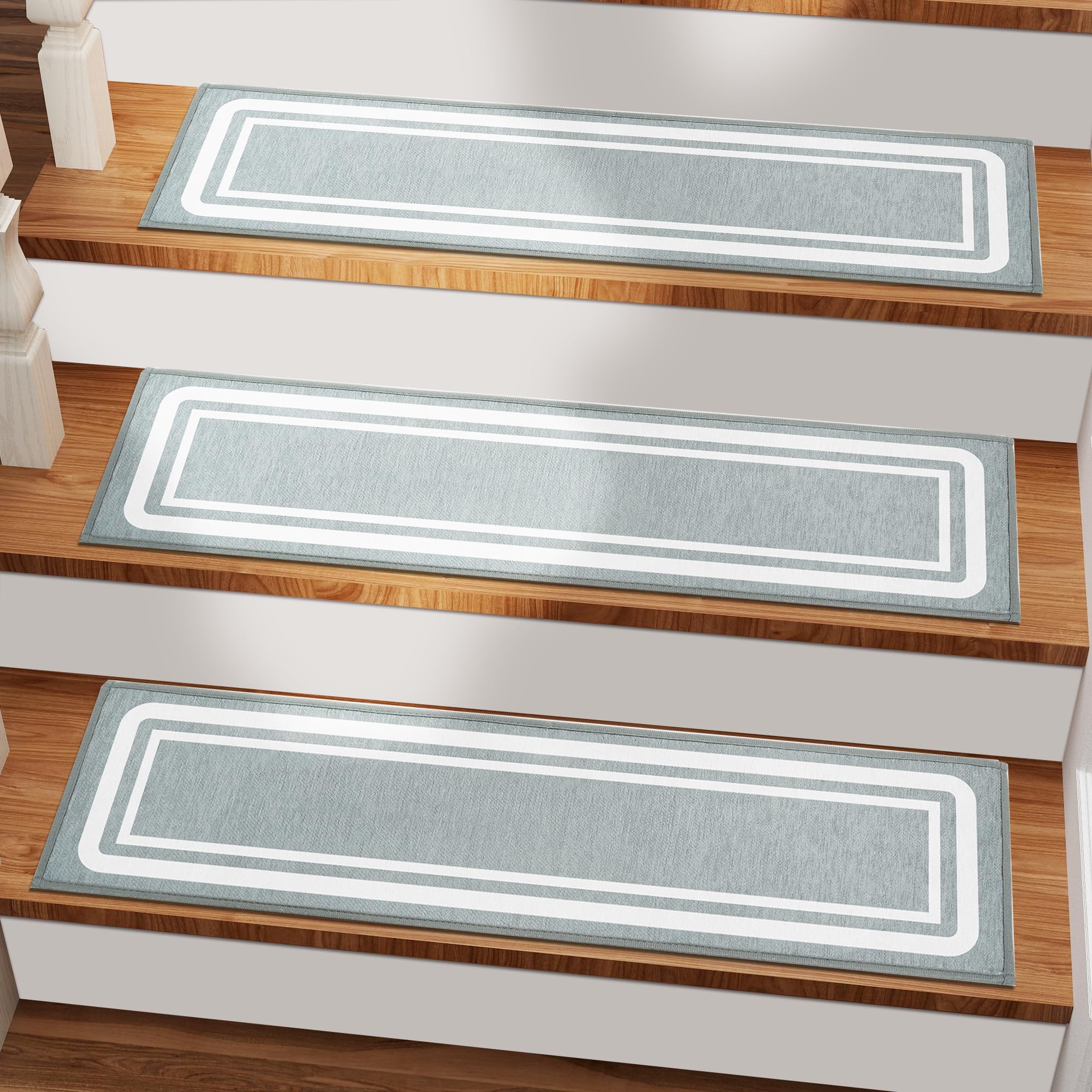 KOKHUB Stair Treads for Wooden Steps Indoor 15PCS, Carpet Stair Treads