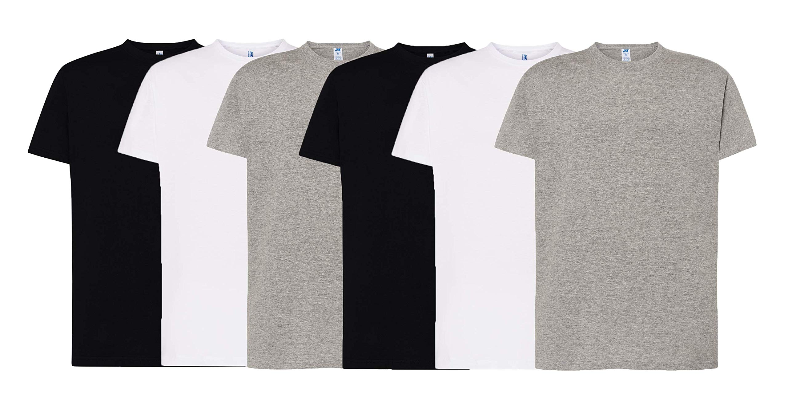 JHK - Pack of basic short-sleeved and long-sleeved t-shirts, 100% cotton – Undershirt as well as sports – Available in plus sizes