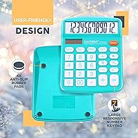 Vista 47 de CATIGA CD-2786 - Calculadora de escritorio de 12 dígitos con pantalla LCD grande y botón sensible, energía solar dual y batería, función estándar