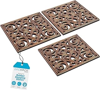 BIRDROCK HOME Rubber Stepping Stones - Decorative Pavers for Garden Path...