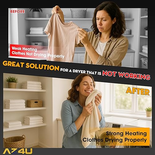 Miniatura 5 de AZ4U Conjunto de elemento calefactor de secadora sustituye a LG DLE3777E DLE4970W DLE5955W DLE2350W DLEX2650W DLE4801W DLEX2655V DLE3170W DLE2250W