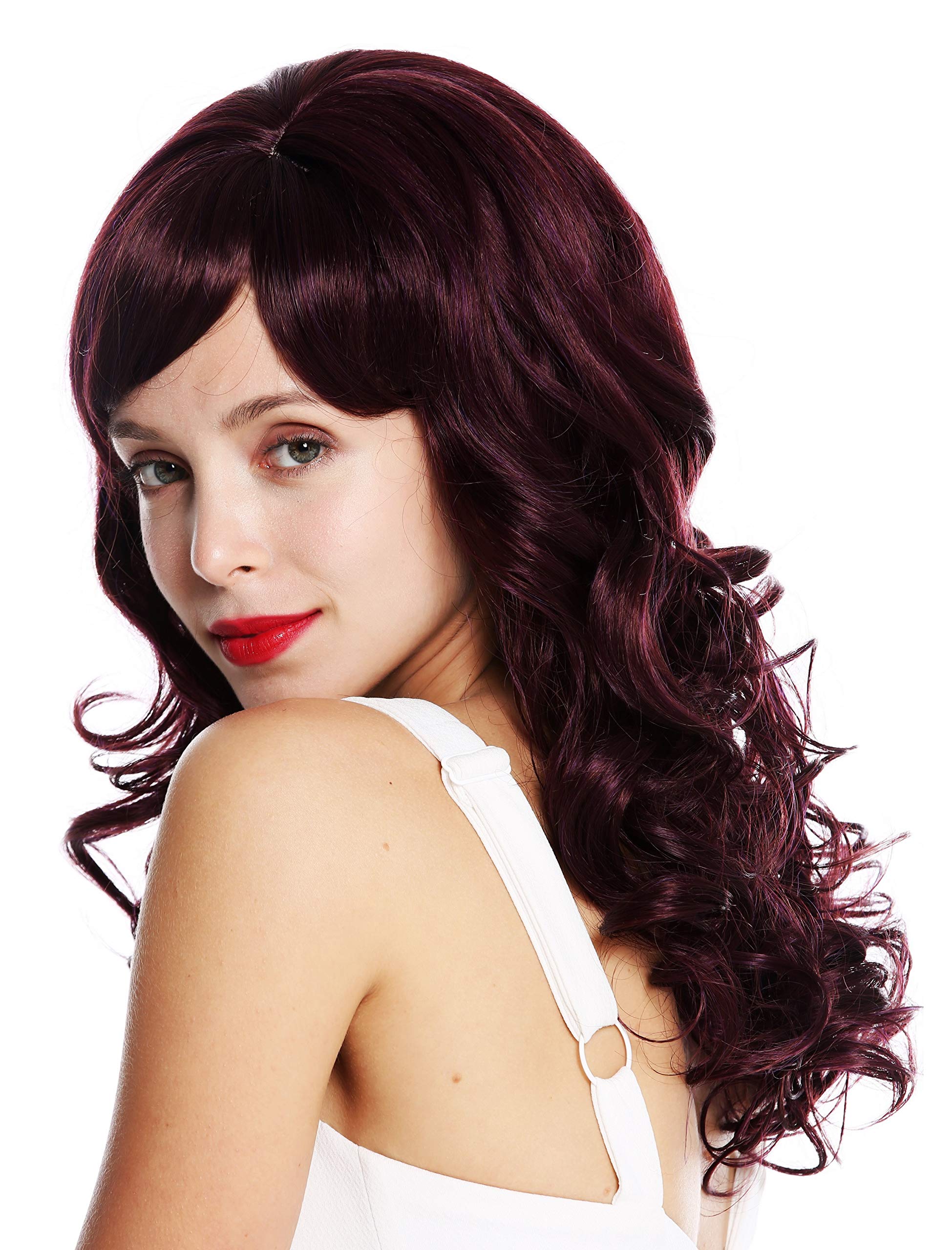 WIG ME UP - VK-46-888 quality women's wig long curls classy noble curled diva red crimson, Eggplant red (888), Länge: ca. 50 cm - Image 3