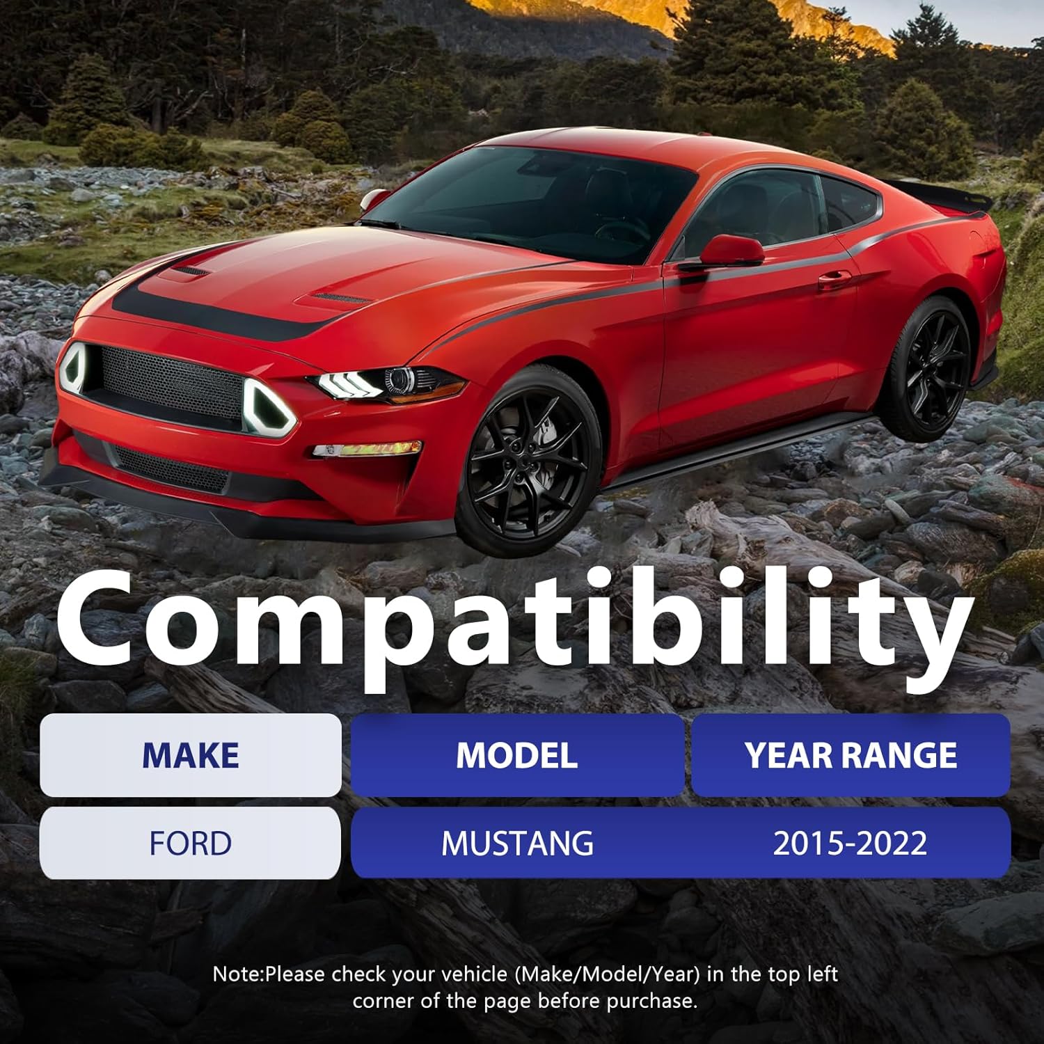 6Pcs Tie Rod End Kit, Front Inner Outer Tie Rod End With Boots Compatible with 2015-2022 FORD MUSTANG