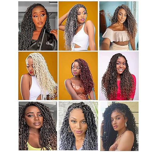 Miniatura 6 de 8 paquetes de cabello de ganchillo Goddess Locs de 10 pulgadas, pelo sintético de ganchillo para mujeres negras, rastas suaves preenrolladas con