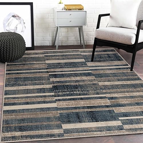 SUPERIOR Alfombra de área grande para interiores, moderna a rayas para dormitorio, cocina, oficina, comedorsala de estar, dormitorio, entrada, SUPERIOR Alfombra de área grande para interiores, moderna a rayas para dormitorio, cocina, oficina, comedorsala de estar, dormitorio, entrada,