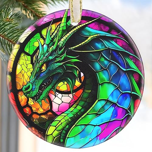 Miniatura 9 de Adorno navideño 2024 – Decoración navideña redonda de cerámica para árbol – Idea de regalo para amigos, intercambio, estrella lunar retro Retro Luna