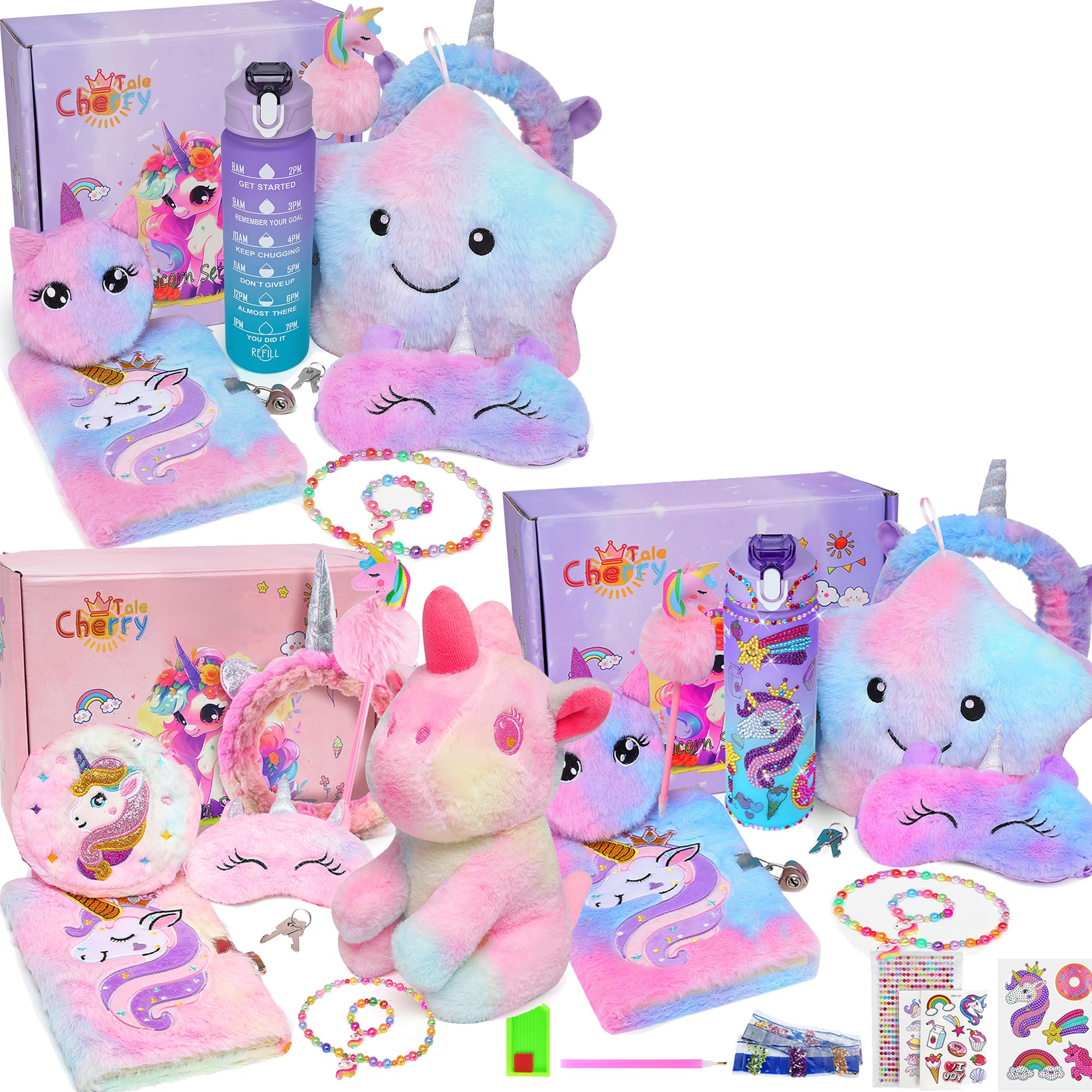 Cherry Tale 3 Pack Unicorns Gifts Set for Grils Age 4-6 6-8 8-12 Year Old