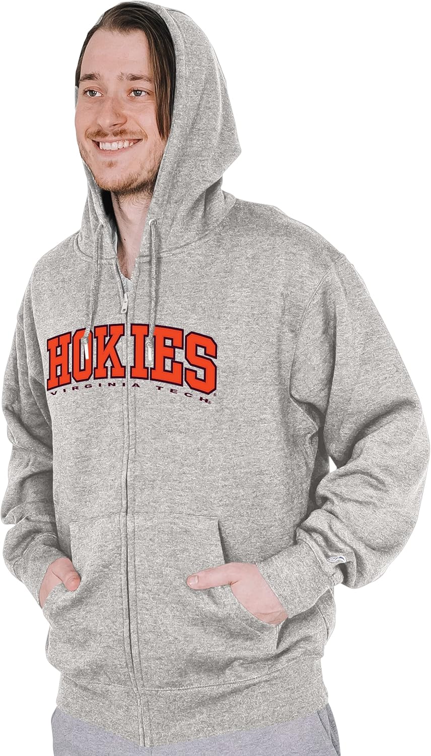 Blue 84 Men's Alabama Crimson Tide Full Zip Hoodie Twill Applique Grey