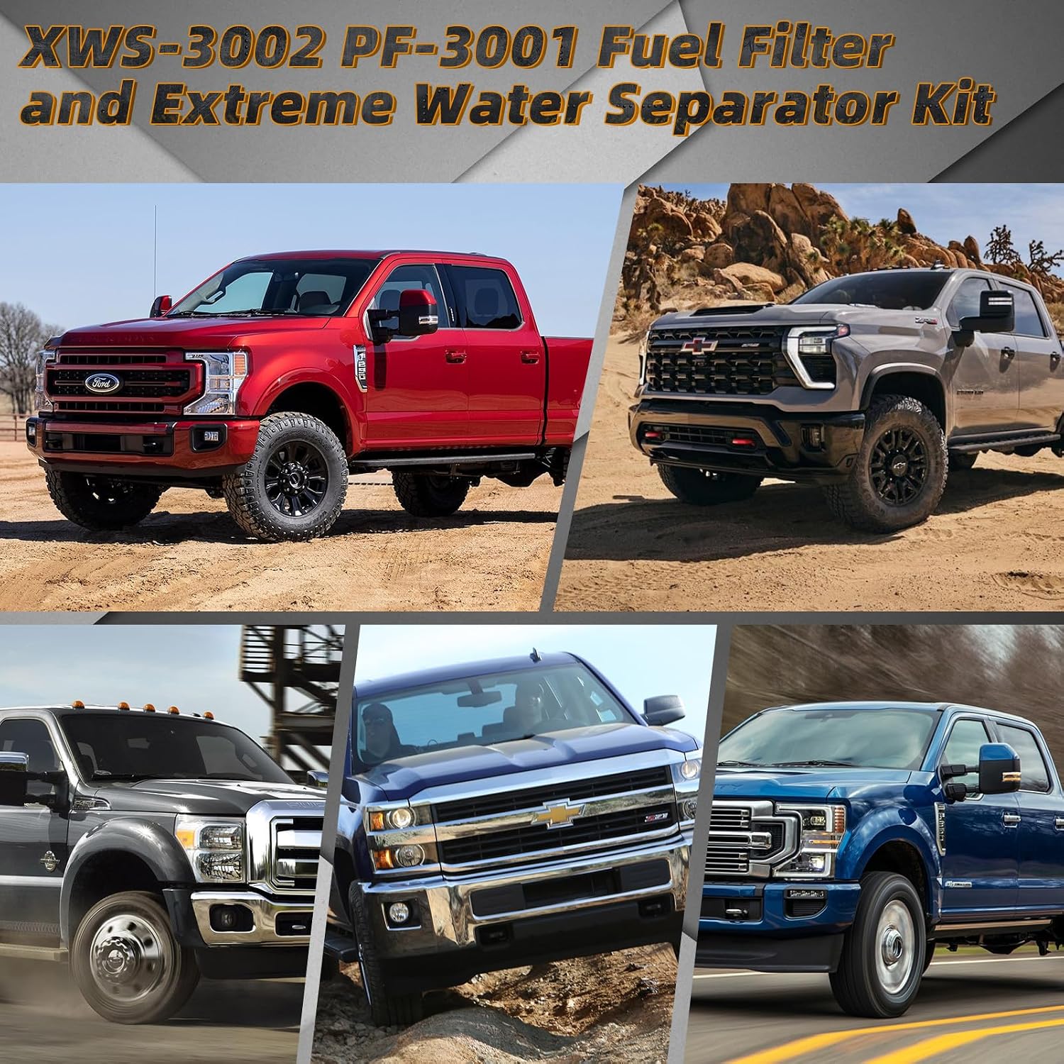 XWS-3002 PF-3001 Fuel Filter and Extreme Water Separator Kit, Compatible with FASS Titanium Signature Series Diesel Fuel Pumps