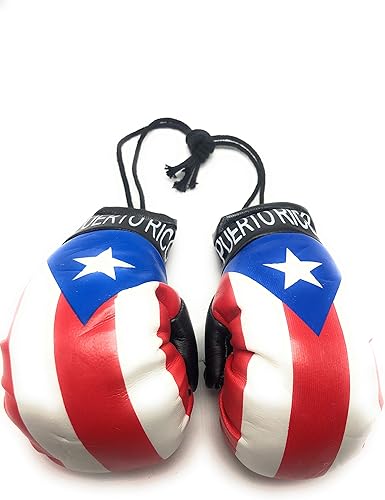 Red Hat Ent - Mini guantes de boxeo para espejo de coche, Puerto Rico