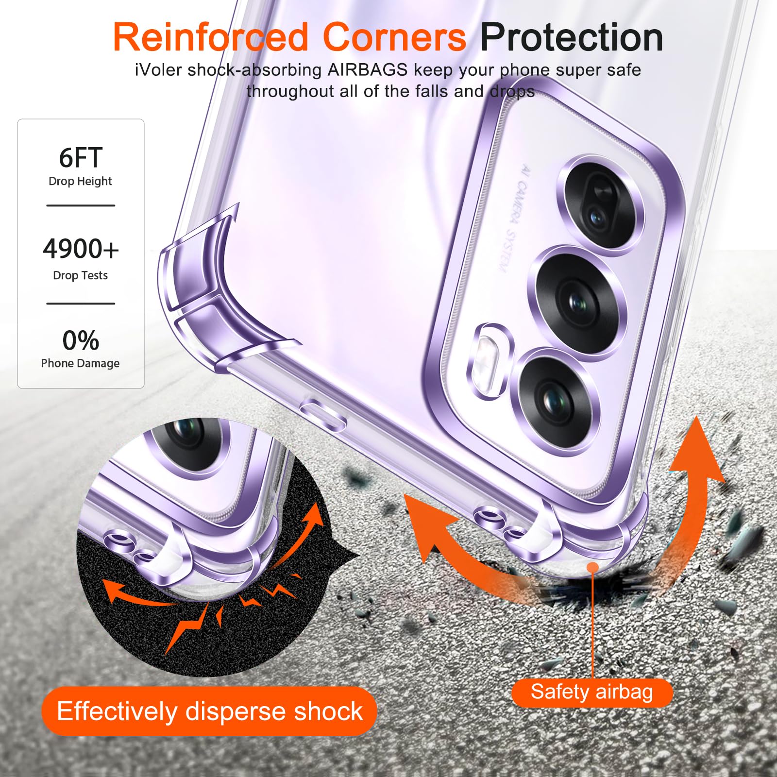 iVoler Cover per Oppo Reno12 Pro 5G / Oppo Reno 12 Pro 5G, [Protezione Antiurto di Grado Militare] Custodia Sottile Morbida in Silicone TPU Anti-Impronte Anti-Graffio Protettiva Case, Nero