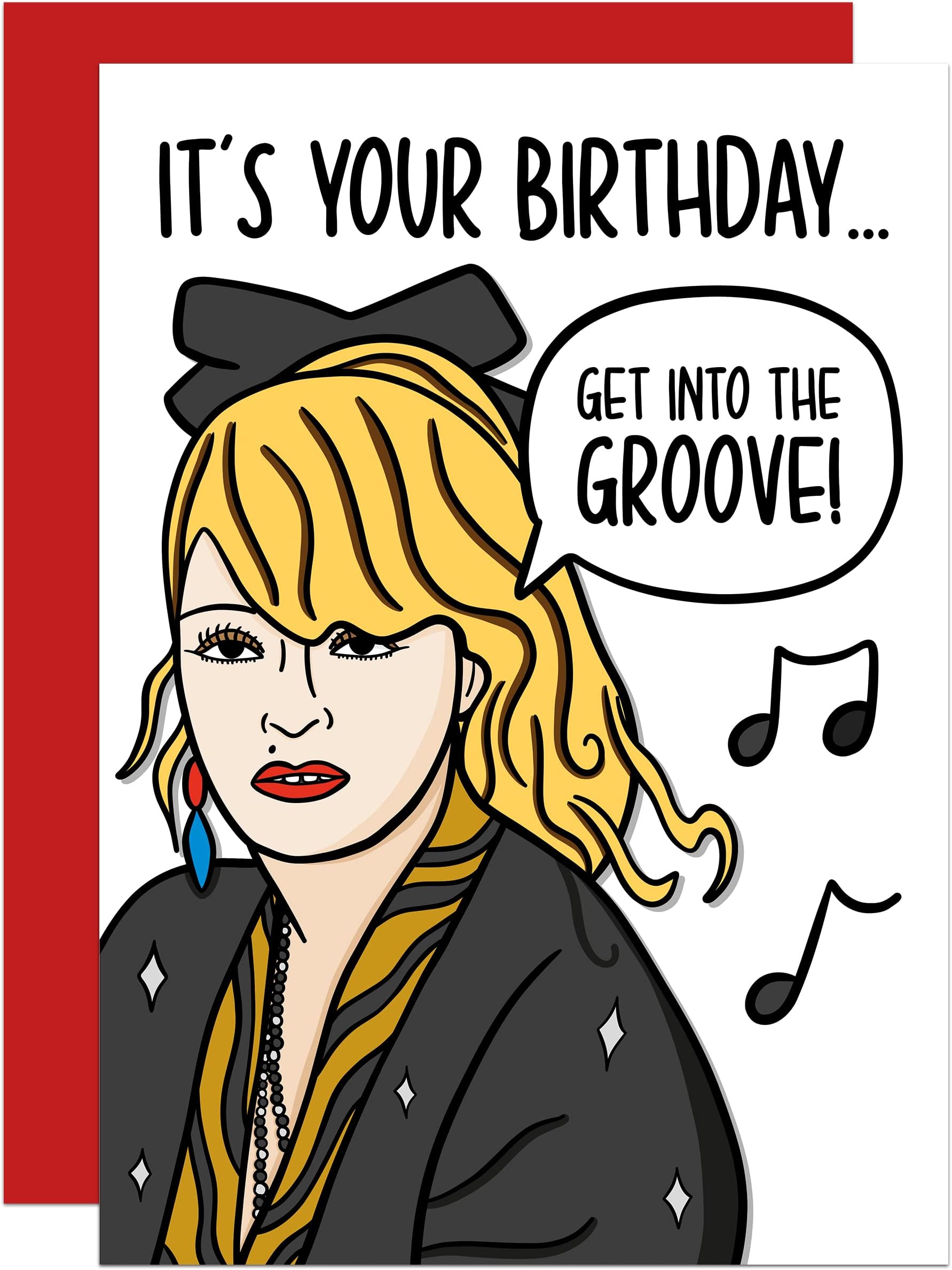 Madonna Birthday Card, Into The Groove Card, 80s Music Card, Funny Birthday Card, Card for Mum, Card for Sister, Card for Auntie