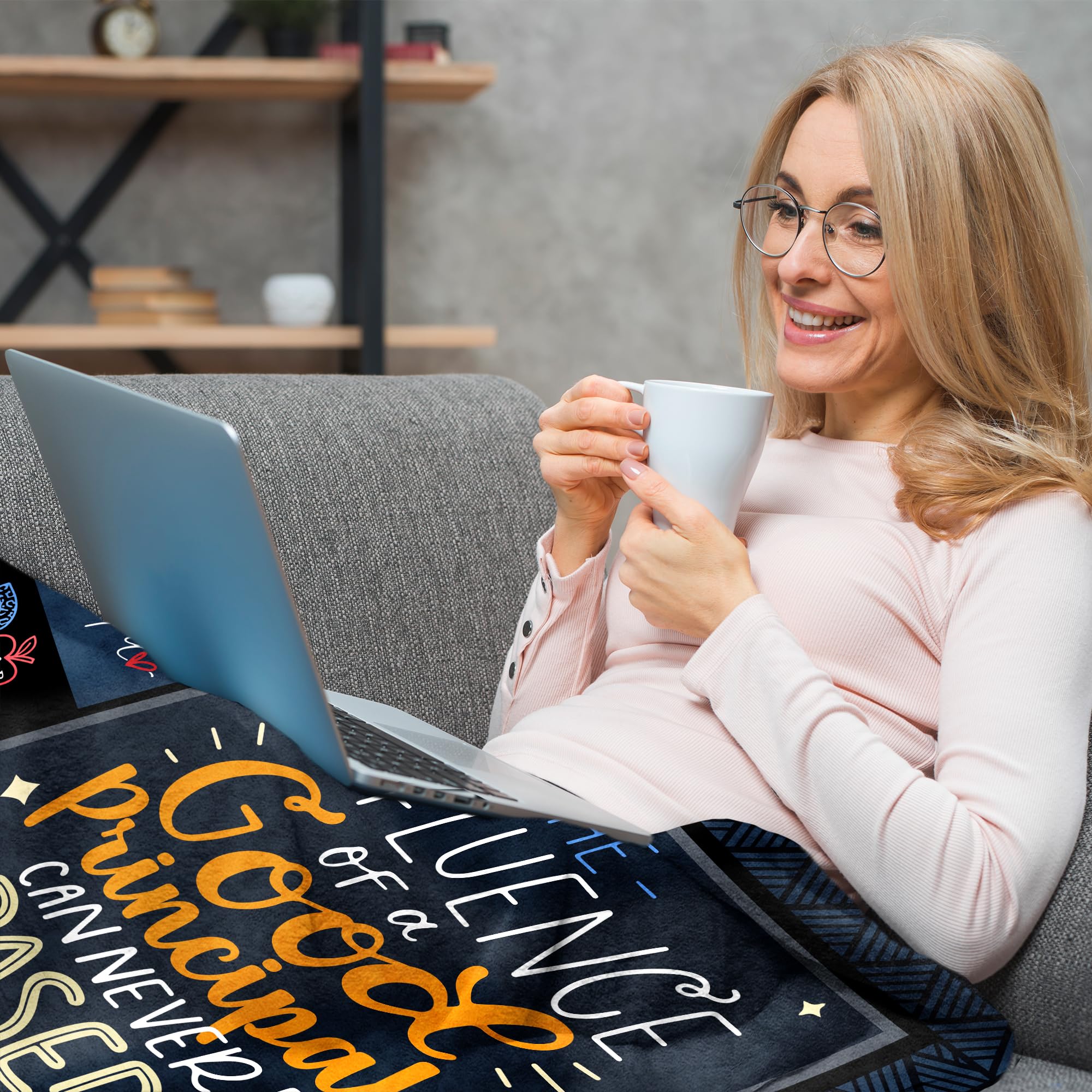 Principal Appreciation Gifts, Principal Week Gifts for Women, Best Appreciation Gifts for School Principals, Gifts for Principal Female, School Principal Birthday Present for Woman Blanket 60" X 50"