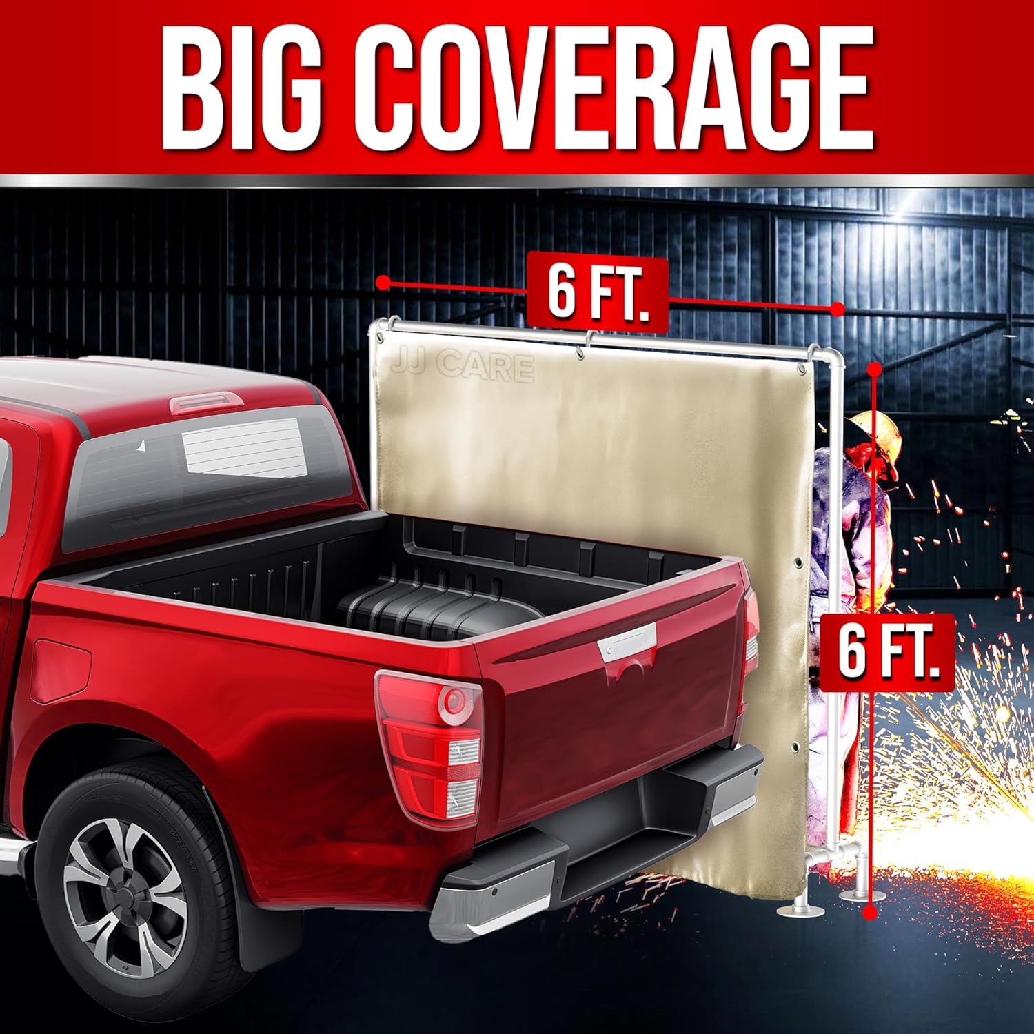 2 Pack Welding Blanket - 6ft x 6ft, 850GSM Fiberglass Welding Blanket for Smokers with Brass Grommets, Heavy Duty Fireproof Welders Mat for Industrial, Smoker, Grill and Camping