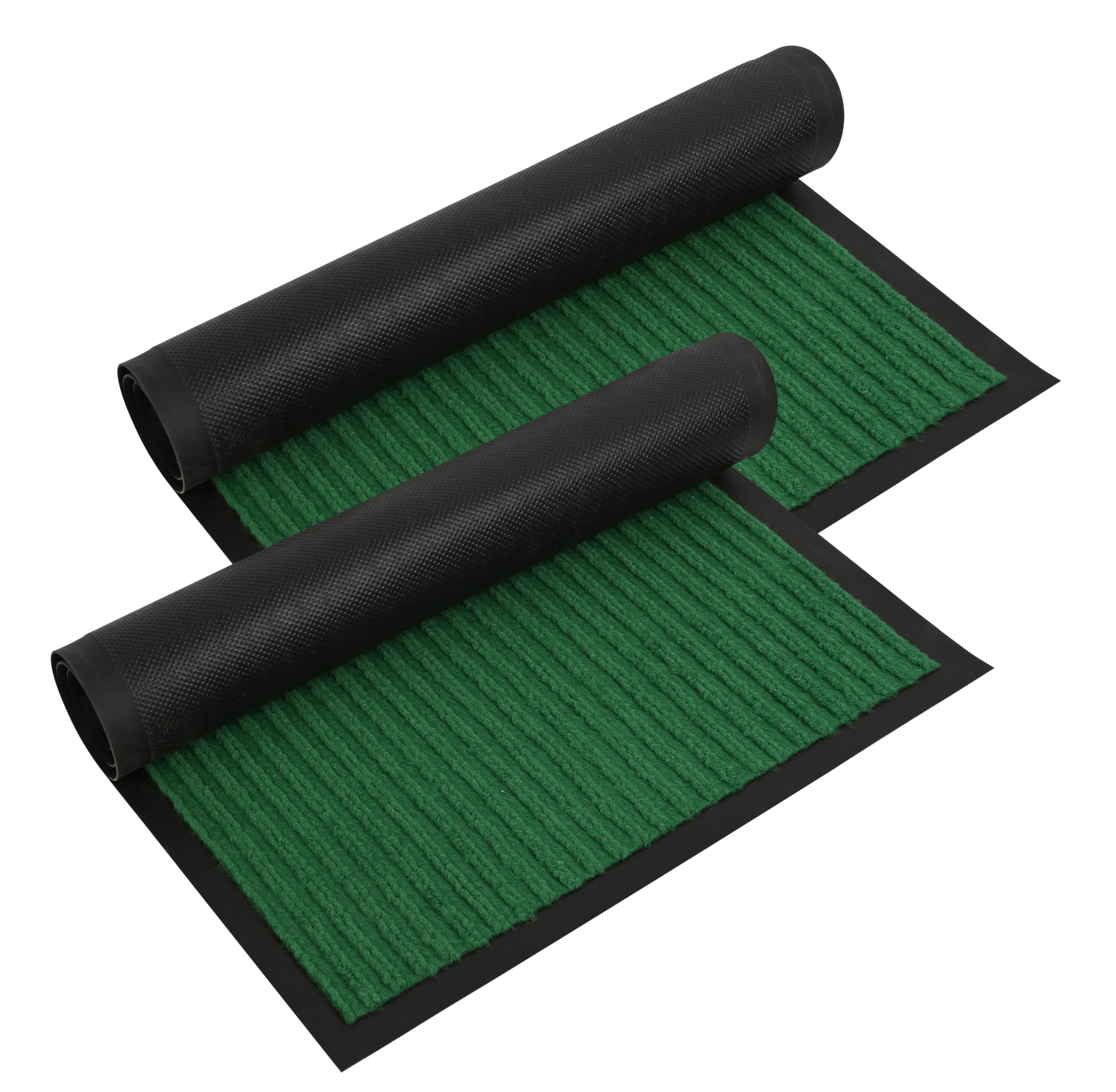LUA VIKA Felpudo Entrada Casa Resistente Pack de 2 – Felpudos Originales para Exterior e Interior, Ideal como Alfombra Entrada Casa, Tapete Exterior, Antideslizante y Duradero, 40x70 cm, Verde