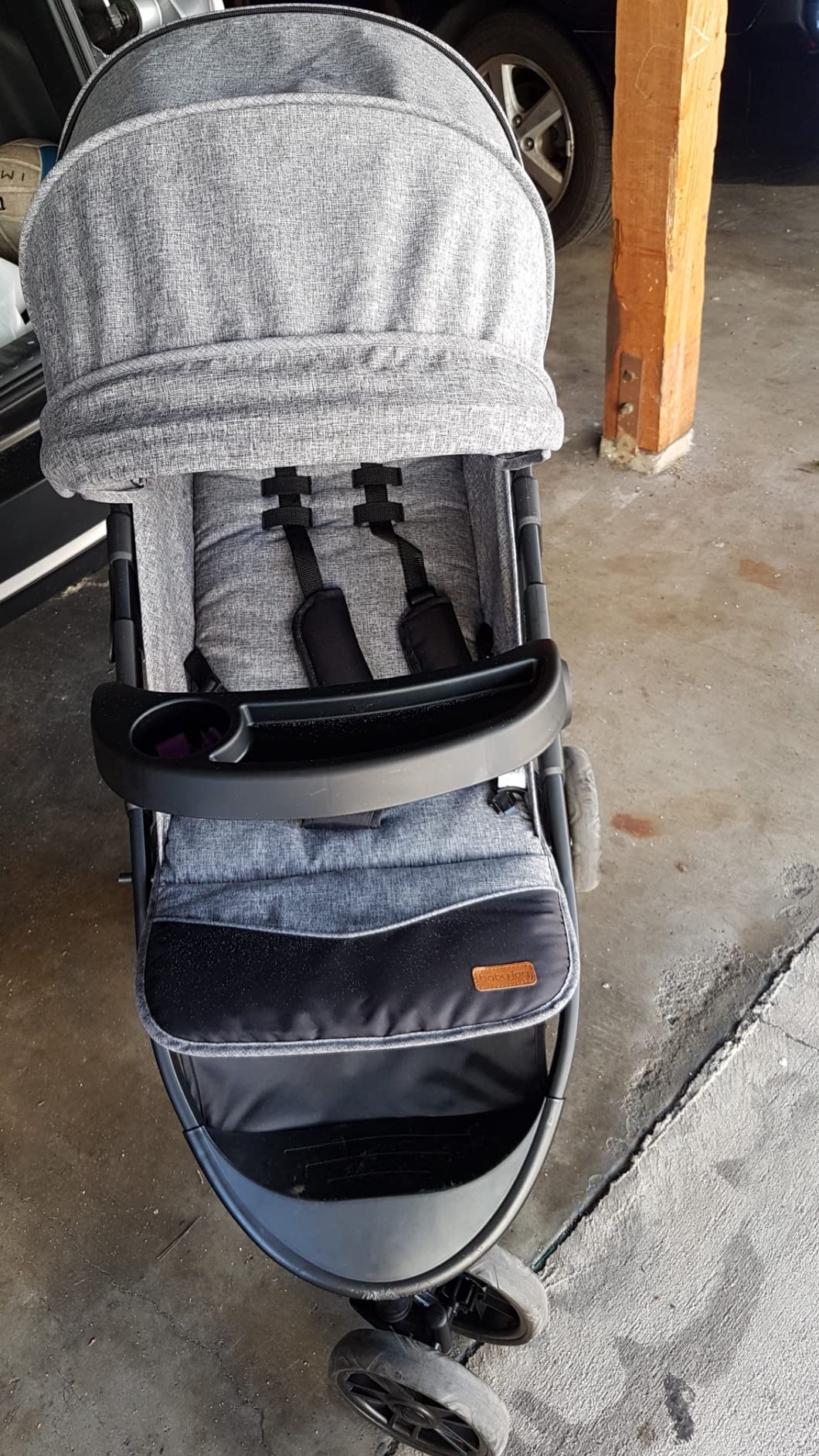 20/mo Finance BABY JOY Jogging Stroller, Jogger Travel System with 5