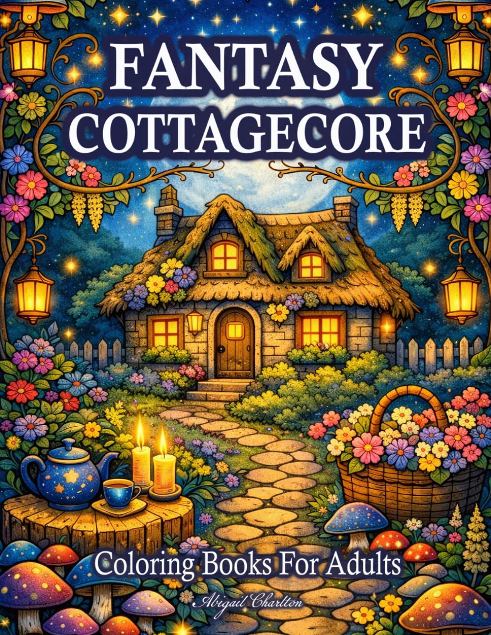 Fantasy Cottagecore: Coloring Book for Adults With Whimsical Country Cottages, Magical Countryside Landscapes, And Calming Fantasy Scenes