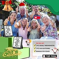 Vista 14 de Antonki Room Thermometer Small Hygrometer Indoor Humidity Monitor Sensor, Digital Temperature and Humidity Meter Gauge for Home, Baby Nursery, Black