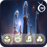 Atmosfera Fantasy Land 4K con orologio, meteo e musica per la meditazione profonda