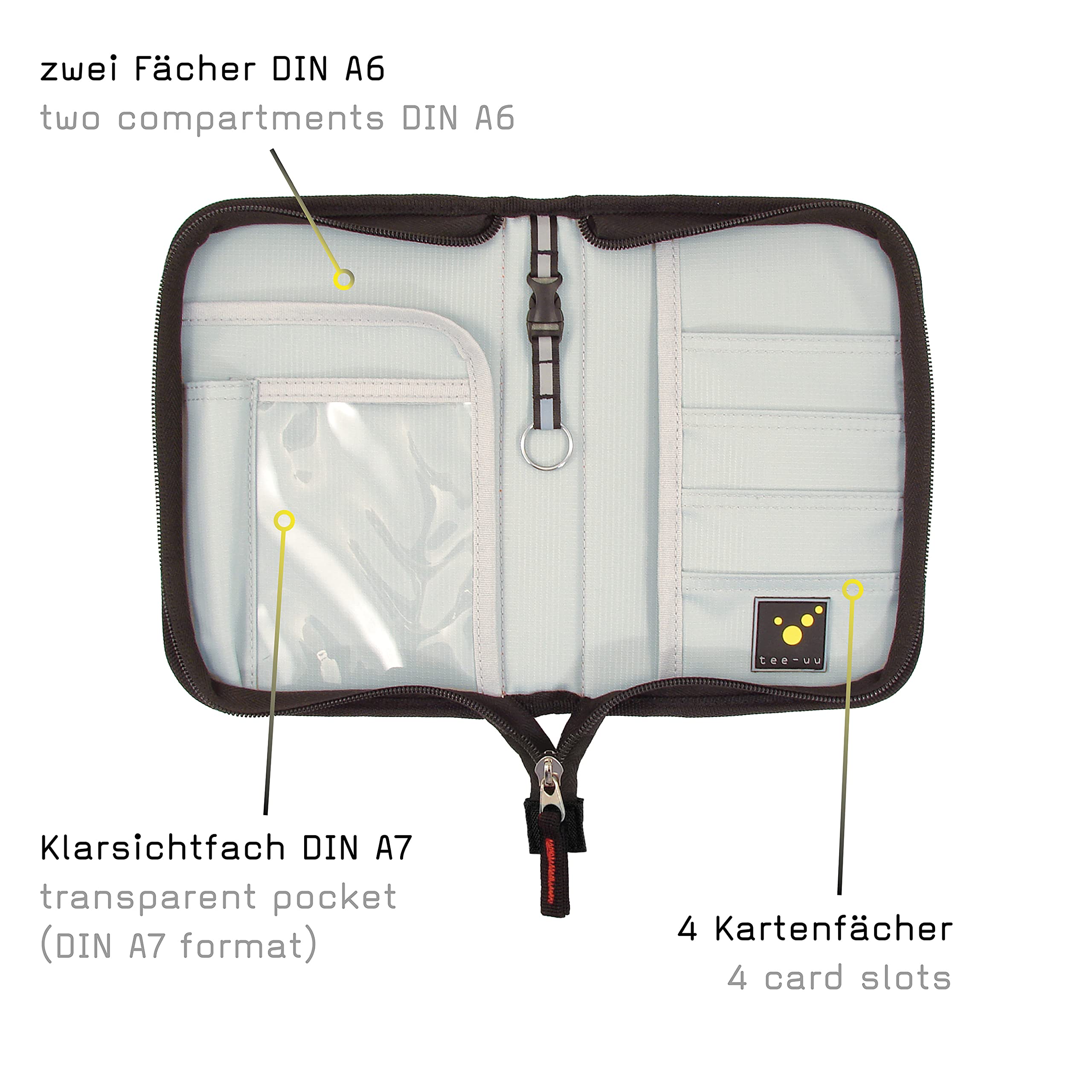 tee-uu DRIVE Organizer DIN A6 (rot und schwarz) (schwarz)