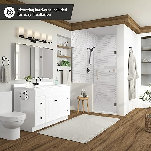 Miniatura 6 de Savannah - Kit de accesorios de baño de 4 piezas en blanco y negro mate