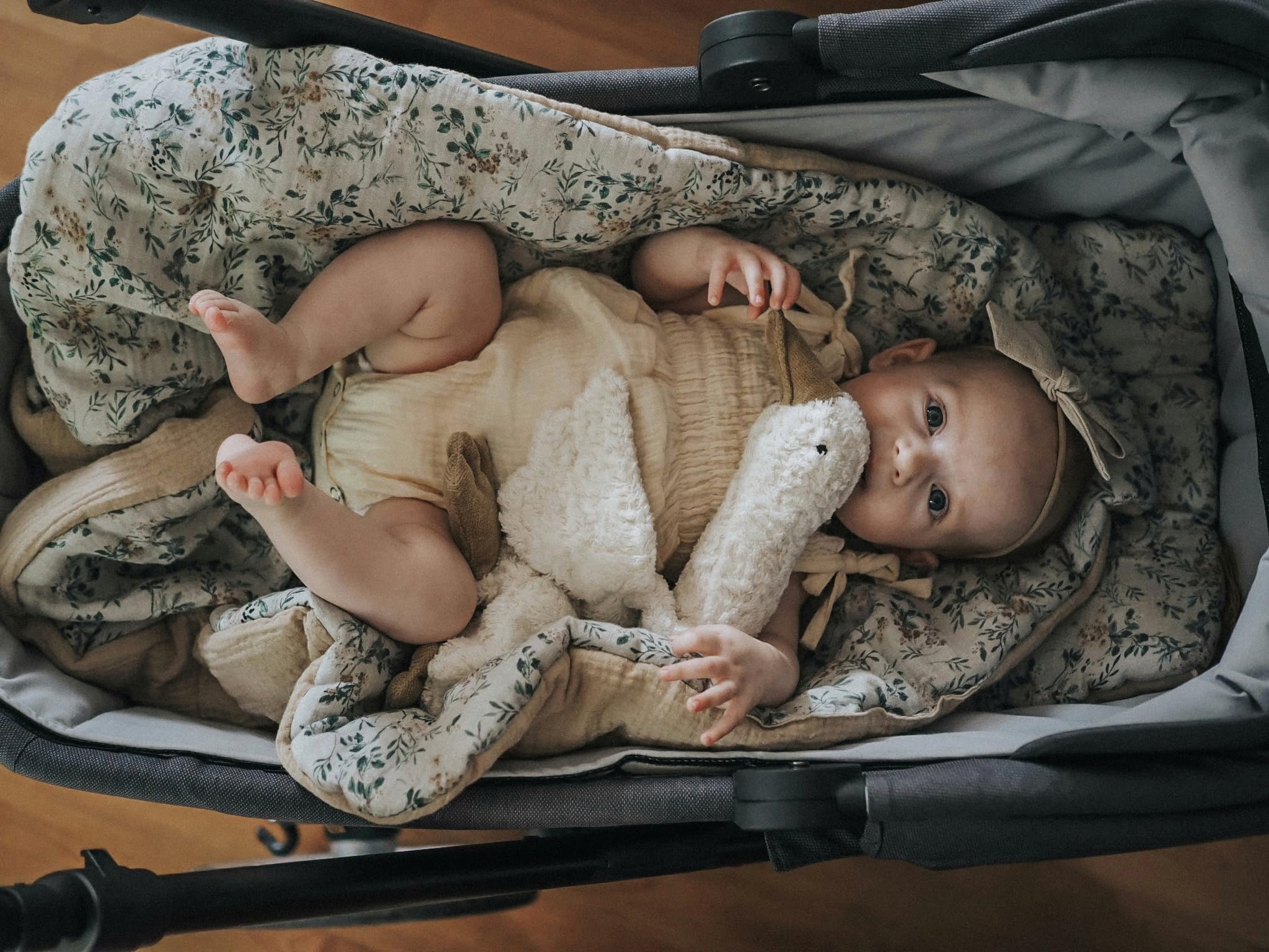SENGER Tierpuppen Kuscheltier Gans, klein, weiß