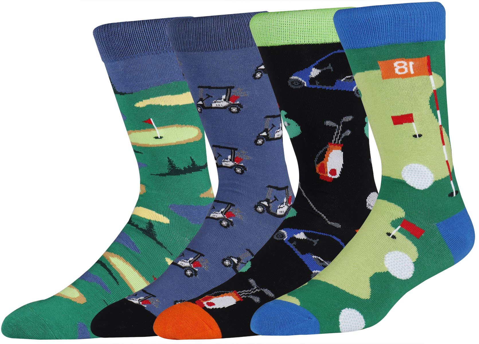 AFADERMen's Funny Cozy Dress Cotton Socks for Men Novelty Crazy Crew Socks Size 7-12