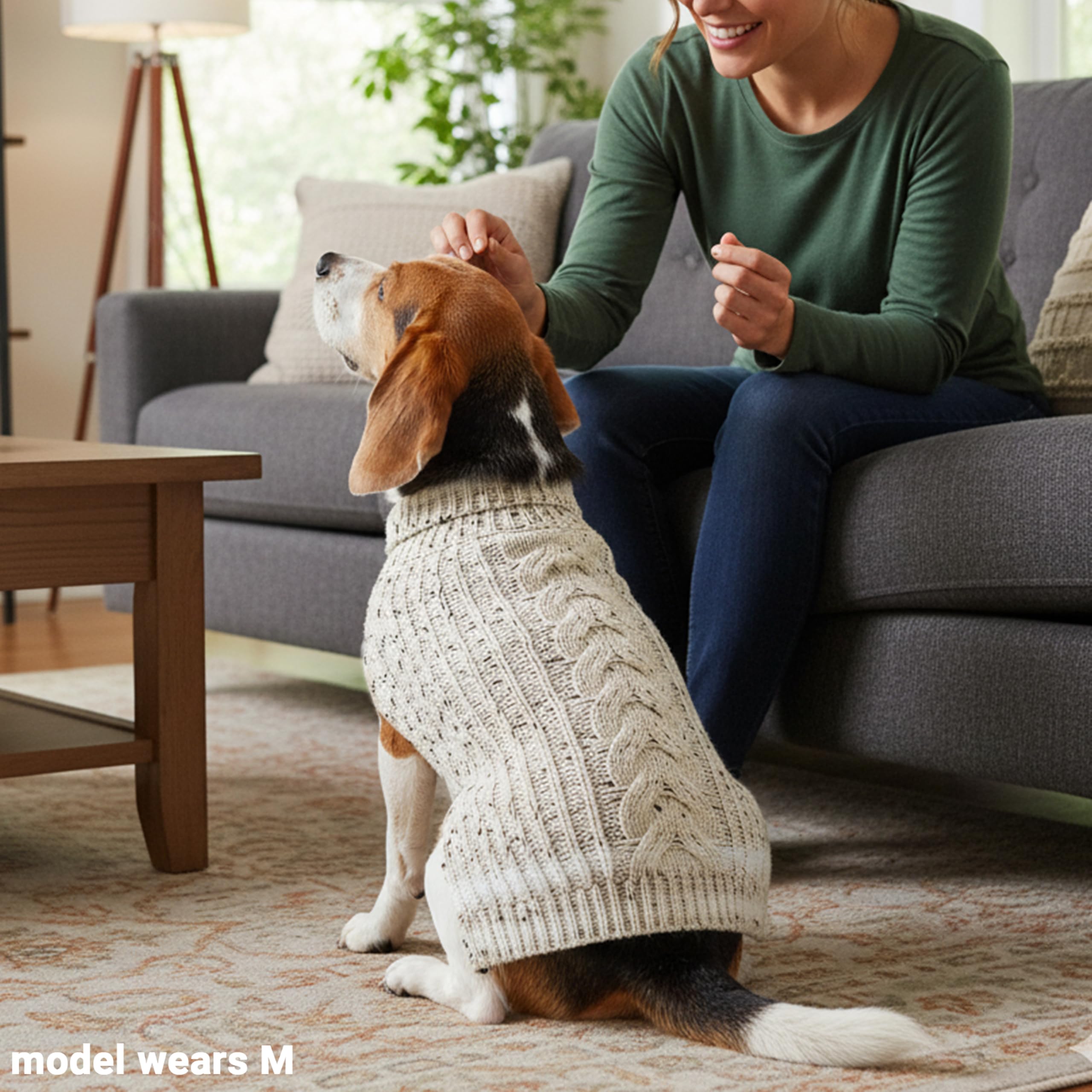 CUSOZWO Hundepullover für kleine, mittelgroße und große Hunde, Rollkragen-Fleece, warme Winter-Strickware, Outfit für kaltes Wetter, drinnen und draußen