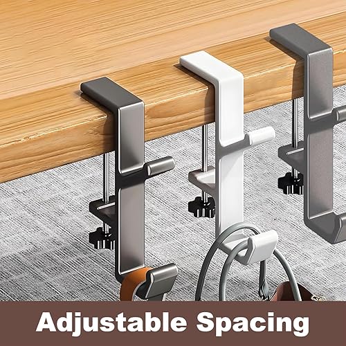 Miniatura 8 de Soporte para Auriculares - Soporte para Auriculares de Aleación de Aluminio, Soporte para Auriculares Bajo el Escritorio Adecuado para Colgar