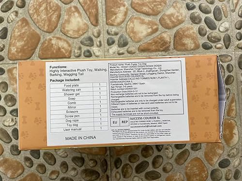 Miniatura 8 de Perro de peluche interactivo para cachorros, perro robot realista de cola meneante, juego de aseo, juguetes perfectos para regalo de cumpleaños de