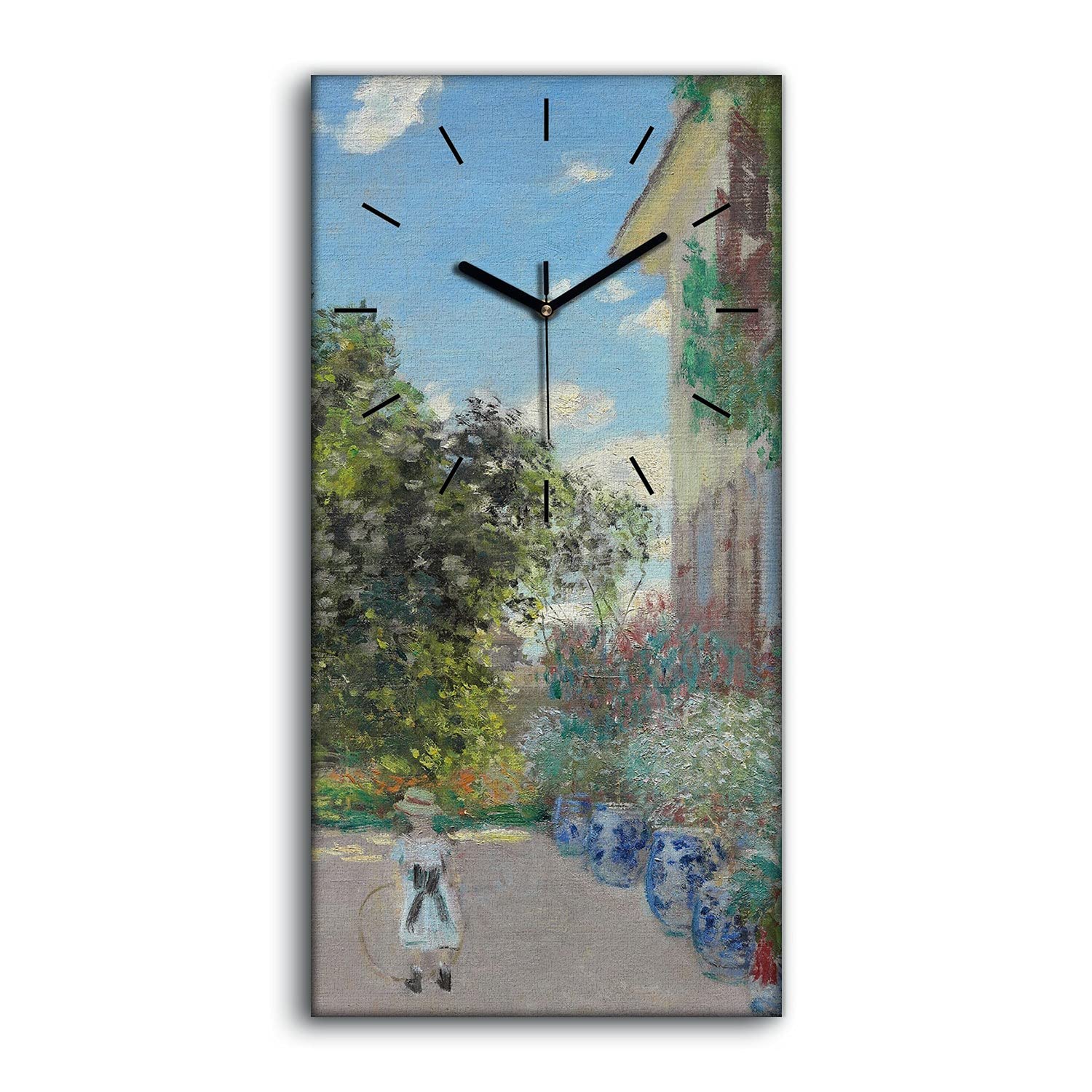 Horloge sur Toile Silencieuse Coloray 30x60cm fini les tics-tacs dans le salon