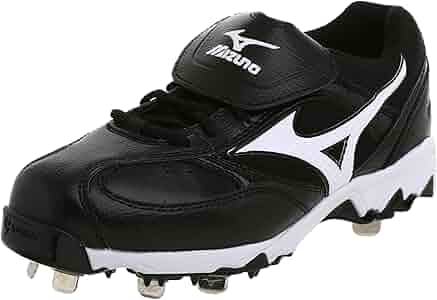 Amazon.com | Mizuno Men's 9-Spike Vintage Low G5 Cleat,Black/White