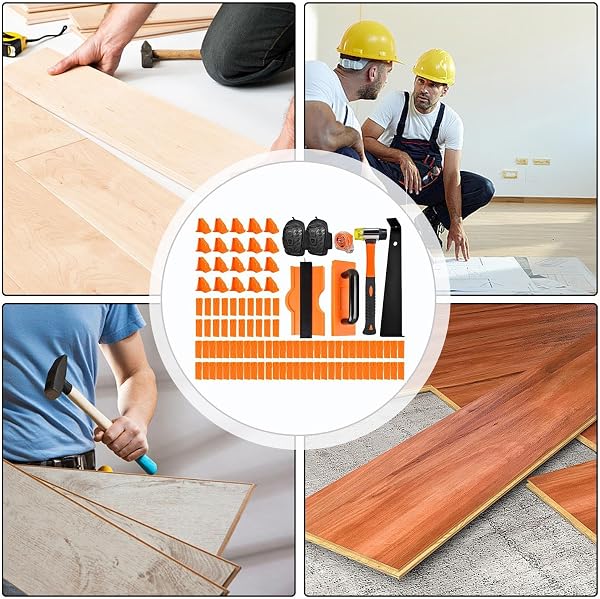 Laminate Repair Kit, Hardwood Flooring Tools, Plank Flooring Tools, Flooring Repair Kit, Flooring Tools for Home, Home Improvement Flooring Kit, 107 Pieces Flooring Kit for Home Improvement - 5