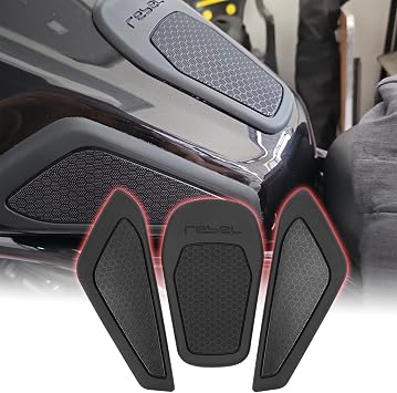 WOOGA Tank Pad Side Fuel Tank Pad Grip Non-Slip Stickers Fuel Tank Traction Pad Oil Gas Cap Decal Cover Protector Waterproof fit for Ho&n&da Rebel CMX 1100 Modified Accessories 2021 2022 2023 2024