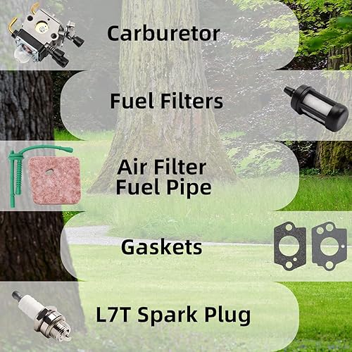 Miniatura 3 de Carburador FS38 FS55R para STIHL FS55 FS55R FS38 FS45 FS46 KM55 HL45 FS45L FS45C FS46C FS55C FS55RC Recortadora de malezas