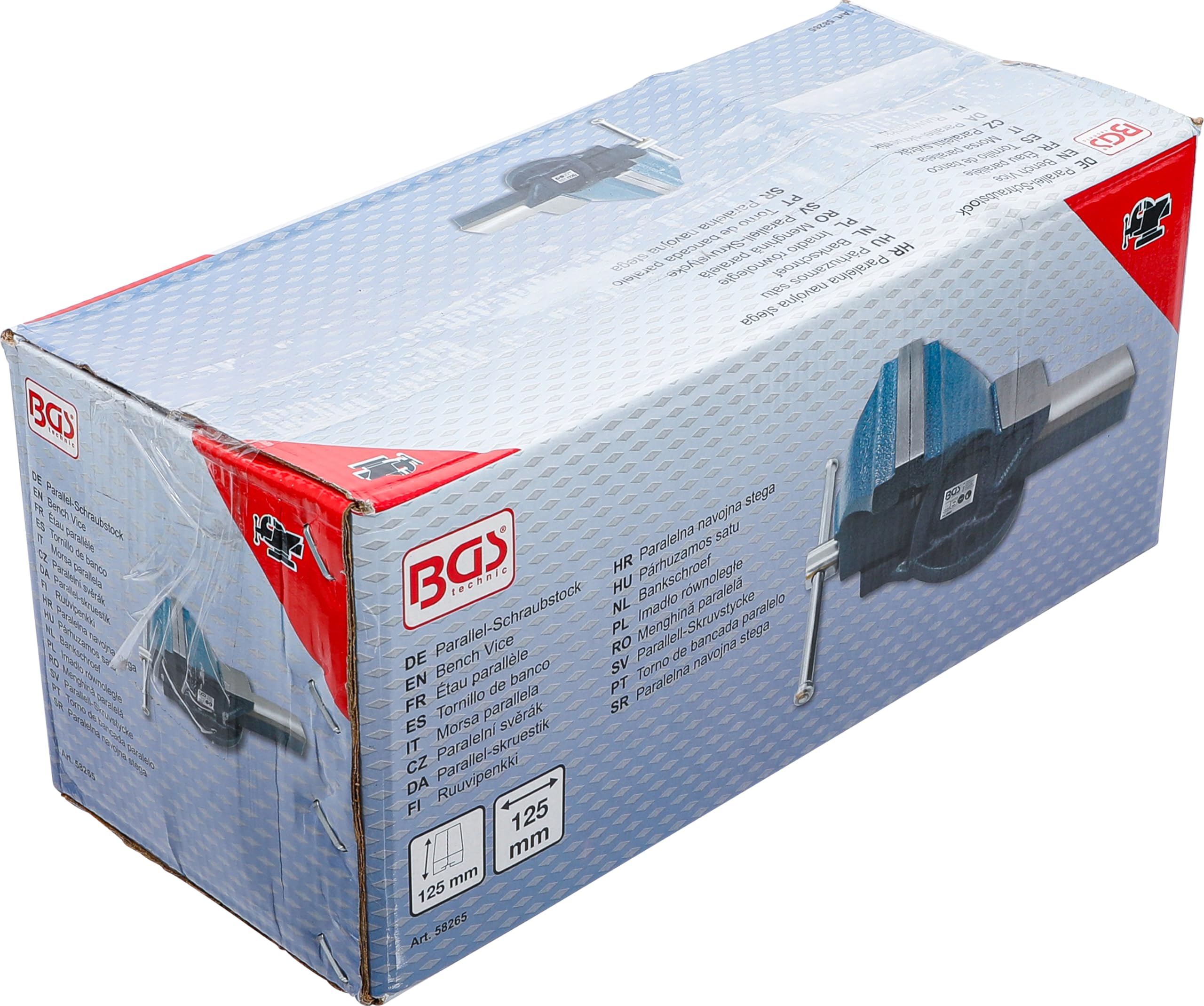 BGS 58265 | Tornillo de banco | mordazas de 125 mm