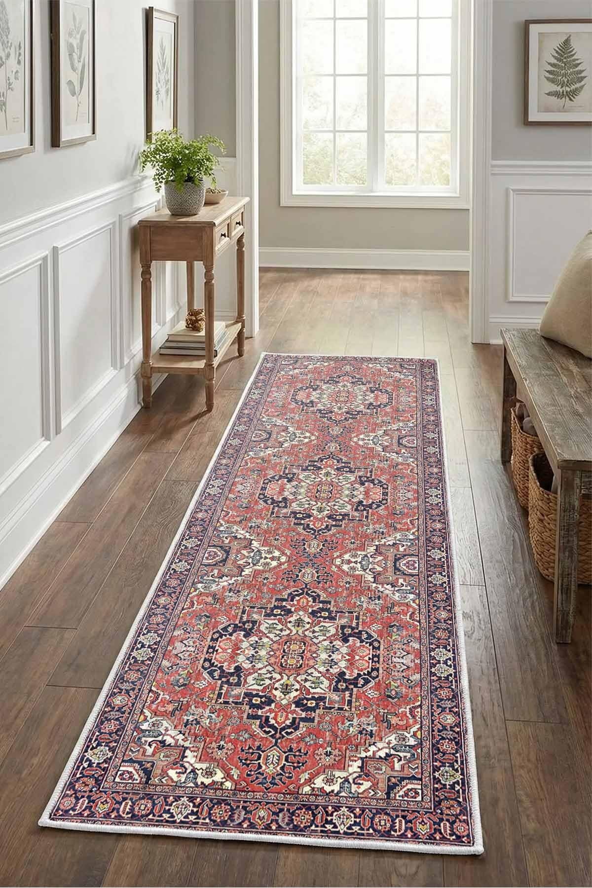 Monnhein Vizon Yolluk A-19 - Yıkanabilir, Kaymaz Taban, Dijital Baskılı, Leke Tutmaz, İnce Hav, Modern Koridor, Mutfak, Antre ve Salon için Dekoratif Yolluk