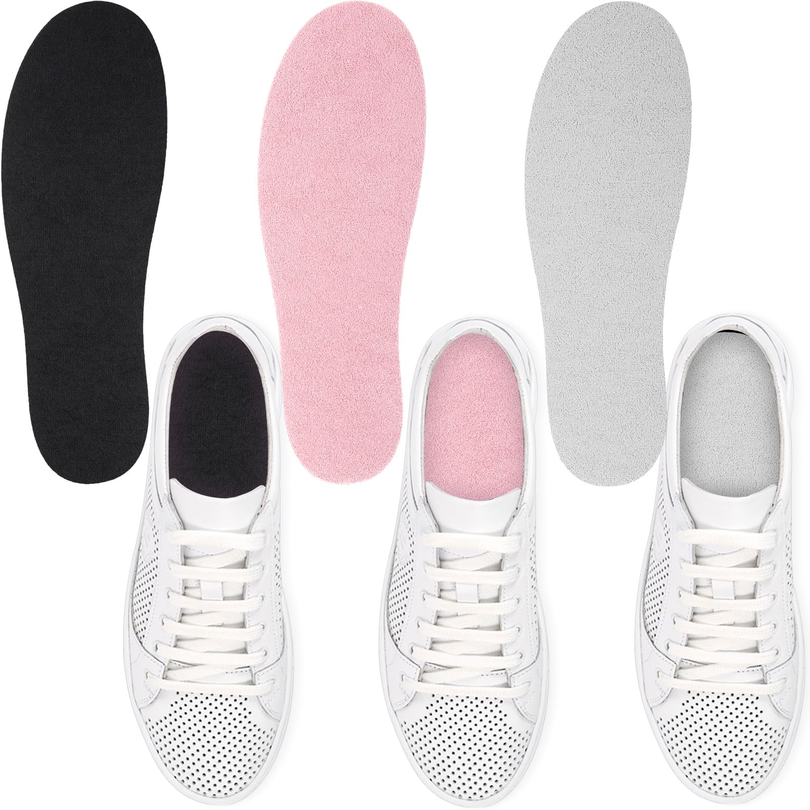 3 Pairs Women Sockless Shoe Liners