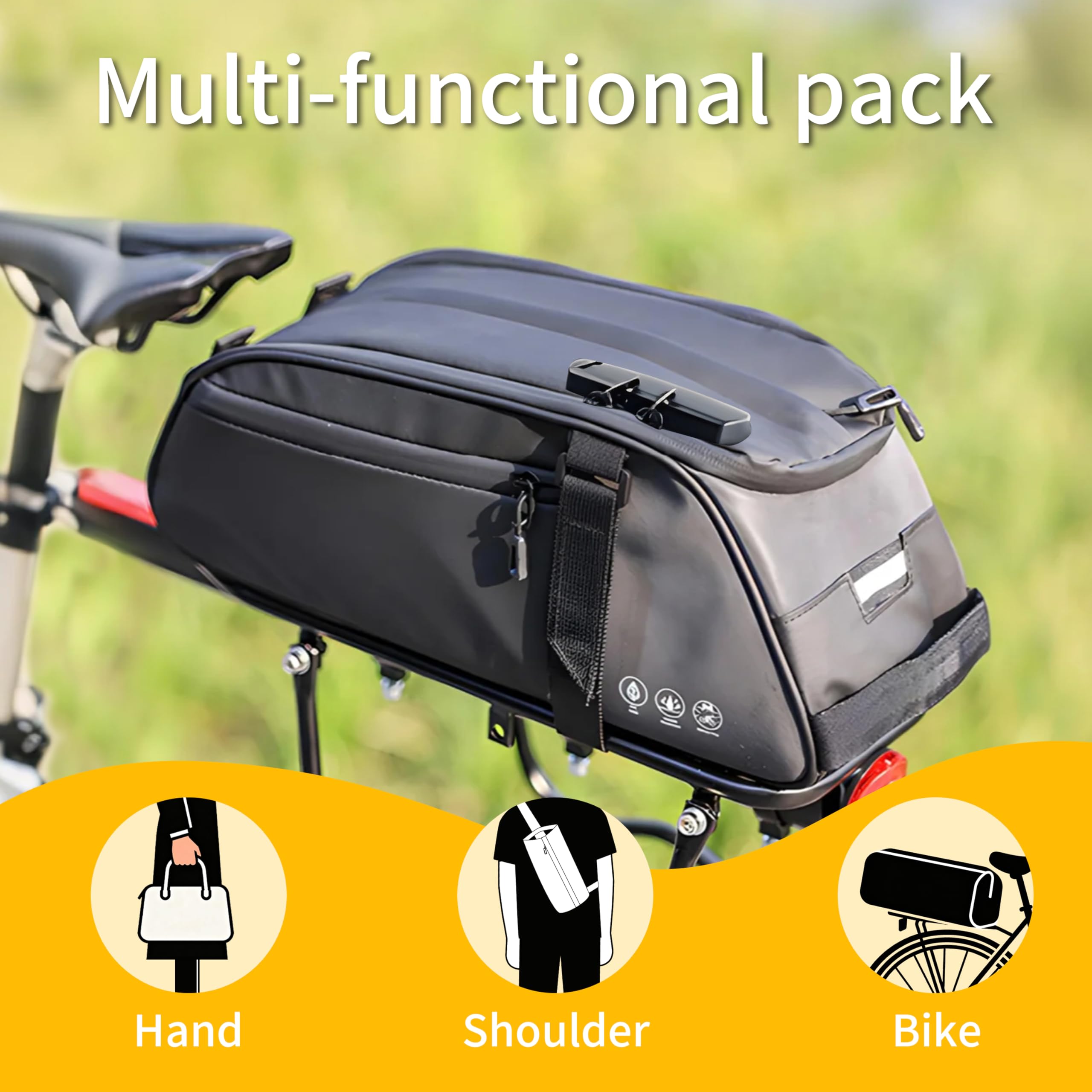 Amazon.co.jp: TGpao自転車パニエバッグ 14.2インチ×6.7インチ×5.9