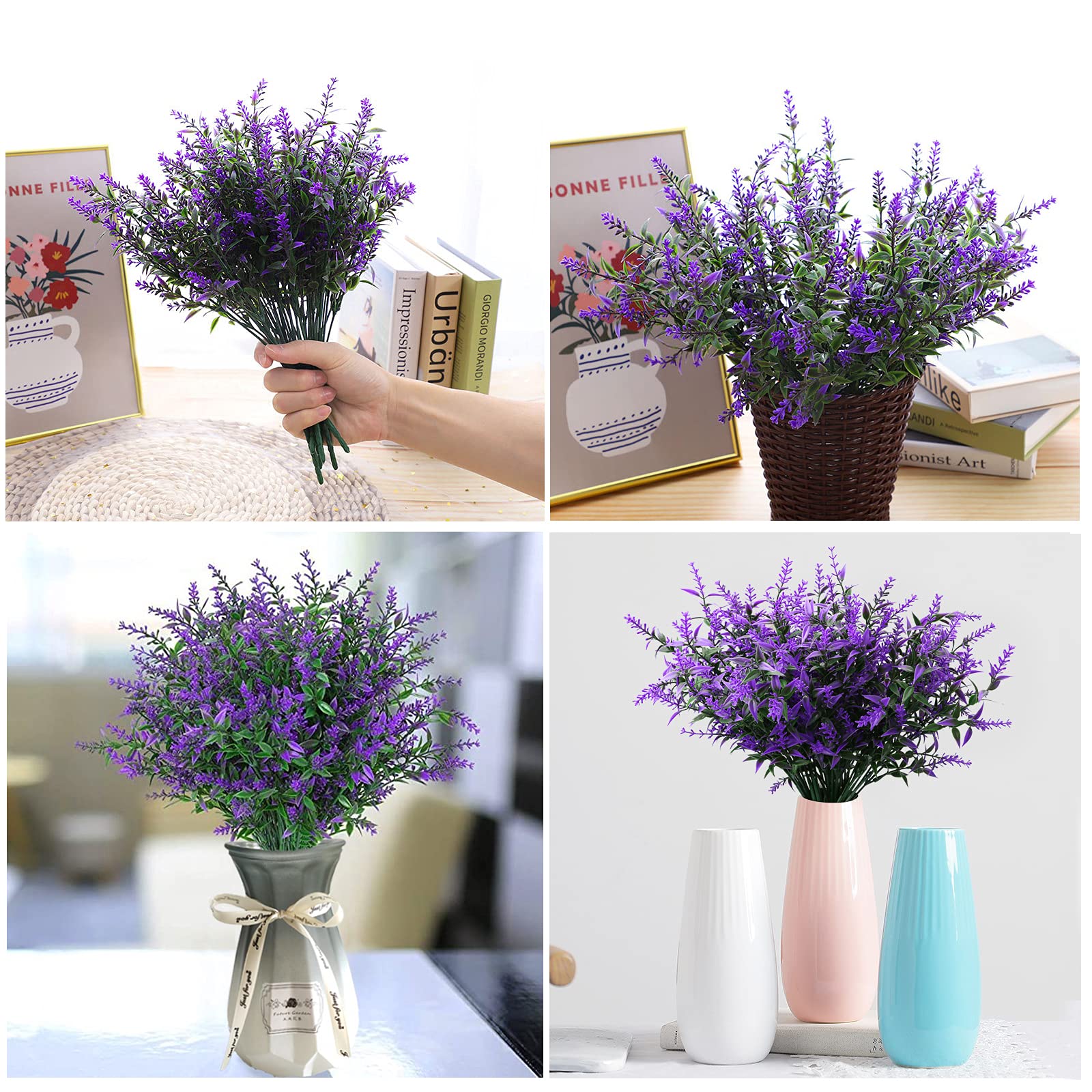 Piante artificiali resistenti alle intemperie, fiori artificiali resistenti ai raggi UV, confezione da 10 fiori artificiali per la casa | Leroy Merlin