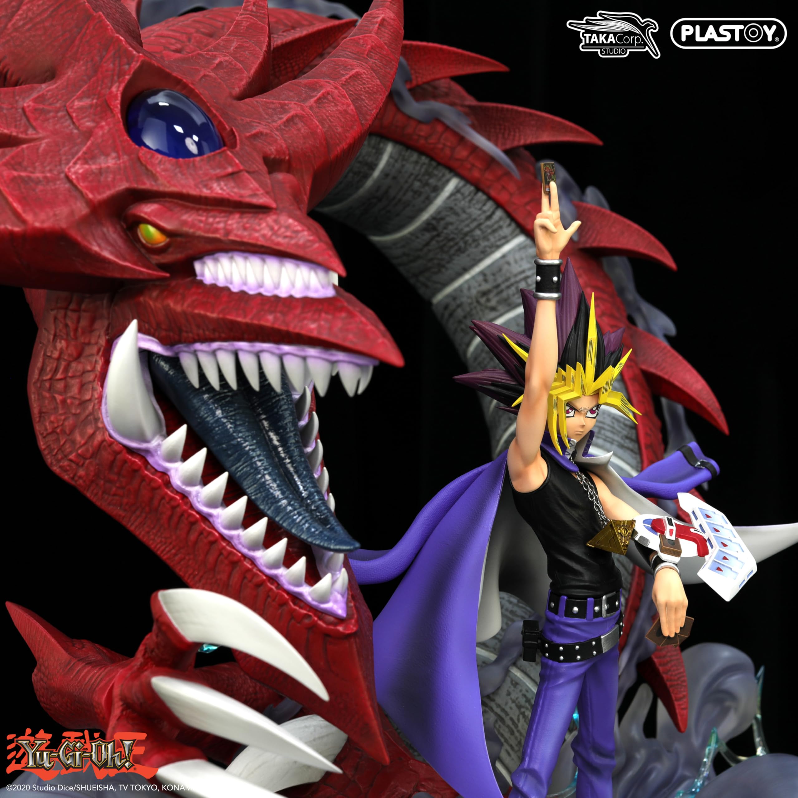 Plastoy Yu-Gi-Oh! Figurina Yami Yugi e Slifer - Plastica - 50 cm