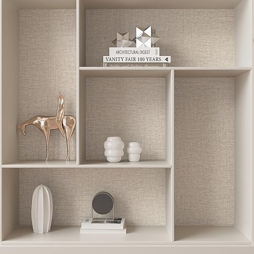 Miniatura 6 de Papel tapiz de tela de hierba sintética para dormitorio, papel tapiz texturizado en relieve, autoadhesivo, extraíble, papel tapiz de tela de lino,