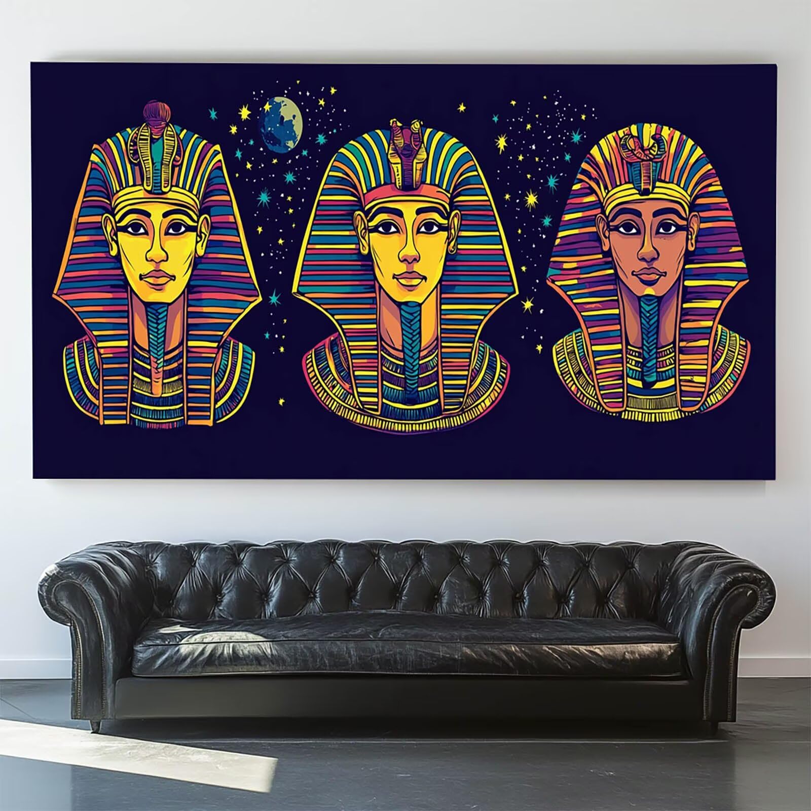 Pintar por Numeros Adultos Egipto, Pintar por Numeros Niños Kit Manualidades Adultos Cielo estrellado Cuadros para Pintar por Numeros Pintura Acrílico, Cuadros Decoracion Salon Modernos 80X160cm 7-0-P
