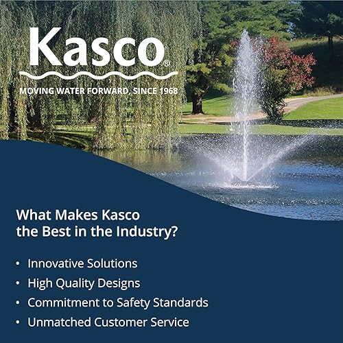 Miniatura 4 de Kasco Fuente decorativa serie J de 1 HP - 120 V con cable de alimentación eléctrica de 100 pies Fuente de estanque y lago Fuente eficiente