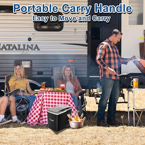 Miniatura 6 de Encimera para hacer hielo, 9 cubitos de hielo listos en 6 minutos, 26 libras24 horas, operación con un solo clic, máquina de cubitos de hielo